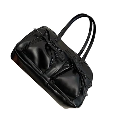 Modische Itabag Umhängetasche aus PU-Leder, auffällige Achseltaschen, praktische Handtasche, Unterarm-Geldbörse für Damen und Mädchen, Schwarz, Böhmisch von Ldbuejiaja