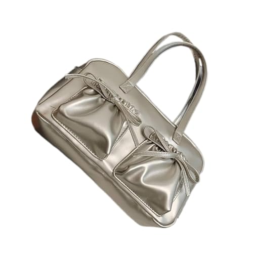 Modische Itabag Umhängetasche aus PU-Leder, auffällige Achseltaschen, praktische Handtasche, Unterarm-Geldbörse für Damen und Mädchen, Silber, Böhmisch von Ldbuejiaja