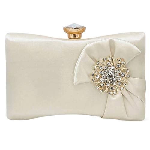 Modische Party-Clutch für Wome Strasssteine akzentuiert für elegante Soirees, Beige, Böhmisch von Ldbuejiaja
