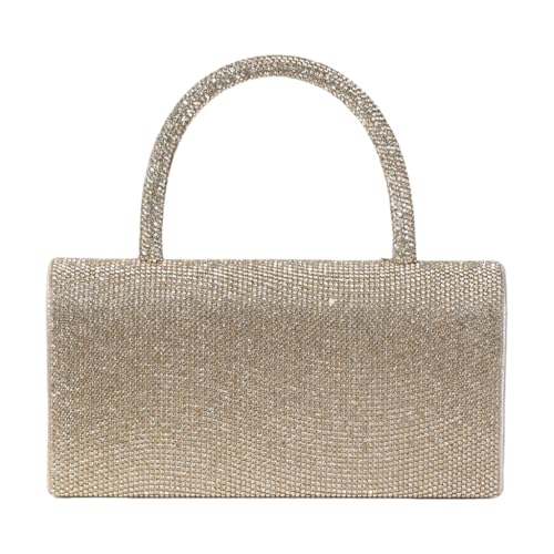 Modische Umhängetasche Handtasche Strass Abendtasche mit Kette für Damen, Champagner, Böhmisch von Ldbuejiaja