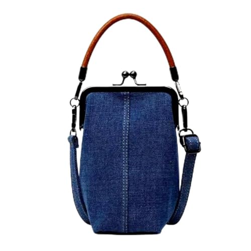 Modische Umhängetasche für Damen, Umhängetasche, Denim, Geldbörse, Retro-Umhängetasche, Tiefblau, Böhmisch von Ldbuejiaja