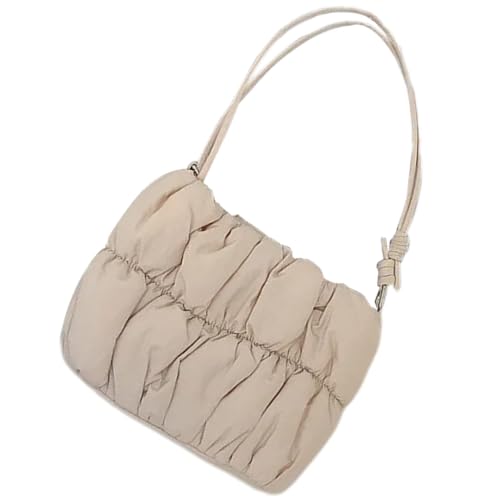 Modische gesteppte Puffer-Handtasche, geräumige Nylon-Einkaufstasche, Schultertasche, Crossbody-Tasche, Aprikose, Böhmisch von Ldbuejiaja