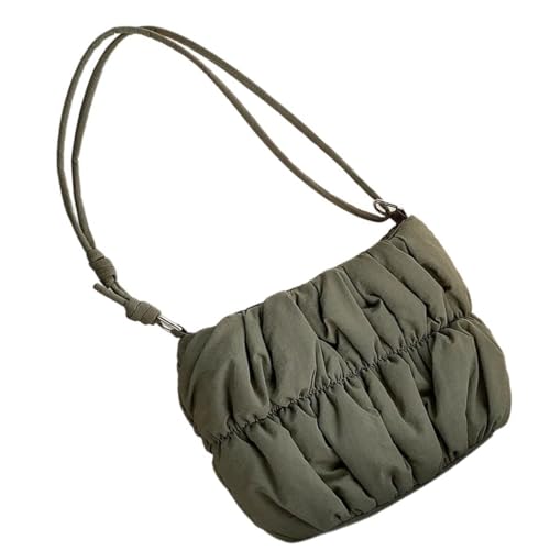 Modische gesteppte Puffer-Handtasche, geräumige Nylon-Einkaufstasche, Schultertasche, Crossbody-Tasche, Armeegrün, Böhmisch Modische gesteppte Puffer-Handtasche, geräumige Nylon-Einkaufstasche, Schultertasche, Crossbody-Tasche, Armeegrün, Böhmisch von Ldbuejiaja