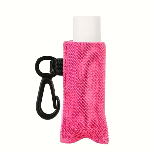 Modischer Lippenbalsam-Schlüsselanhänger, Lippenstift-Halter, Schlüsselanhänger, elastischer Clip auf Kosmetiktasche, praktisches Reise-Aufbewahrungszubehör von Ldbuejiaja