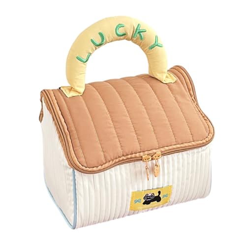 Niedliche Make-up-Tasche im Landhausstil, große Kapazität, für Damen und Studenten, Kosmetiktasche, Aufbewahrung für Reisen und tägliches Pendeln, Braun, Bohemian-Stil Niedliche Make-up-Tasche im Landhausstil, große Kapazität, für Damen und Studenten, Kosmetiktasche, Aufbewahrung für Reisen und tägliches Pendeln, Braun, Bohemian-Stil von Ldbuejiaja