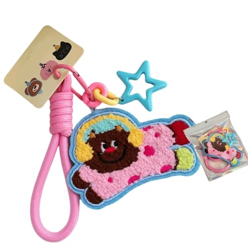 Niedlicher Plüsch- und Stoff-Schlüsselanhänger, Zubehör, Taschenanhänger, Taschen, Schlüsselanhänger für Tierliebhaber und Mode-Enthusiasten, B, Bohemian-Stil von Ldbuejiaja