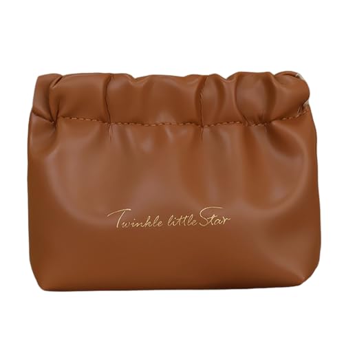 PU-Make-up-Halter für Damen, Kosmetiktasche, großes Fassungsvermögen, für Reisen und Partys, Mokkabraun, small, Bohemian-Stil von Ldbuejiaja
