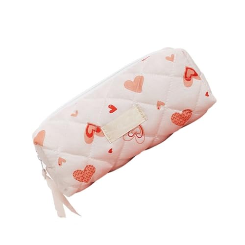 Reise-Make-up-Tasche mit niedlichem Herzmuster, gesteppte Baumwolle, Kosmetik-Organizer, Style1, Bohemian-Stil Reise-Make-up-Tasche mit niedlichem Herzmuster, gesteppte Baumwolle, Kosmetik-Organizer, Style1, Bohemian-Stil von Ldbuejiaja