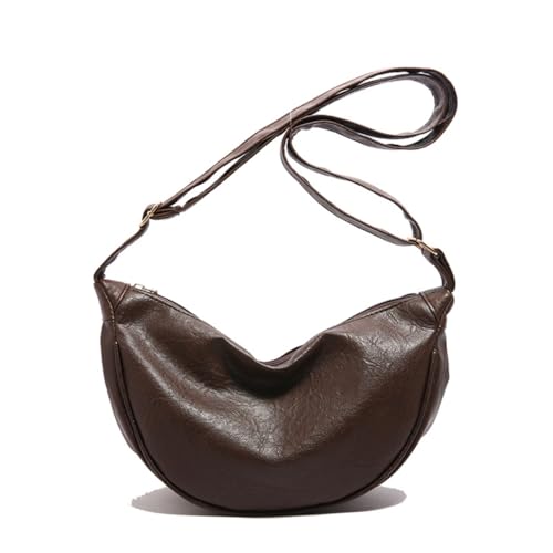 Retro Umhängetasche PU Crossbody Taschen Satchel für modische Frauen und Erwachsene, Kaffee, Böhmisch von Ldbuejiaja