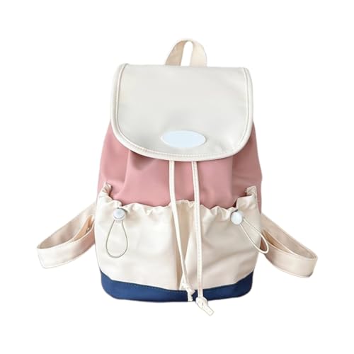 Schicker leichter Rucksack für Damen, für den täglichen Gebrauch, Schule, Reisen, verstellbarer Riemen, Rosa, Bohemian-Stil von Ldbuejiaja