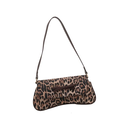 Schultertasche mit Leopardenmuster für Damen, trendige Handtasche, Geldbörse, modische Unterarmtasche, einfache Achseltasche, Einkaufstasche, Leopardenmuster, Kaffeebraun, Böhmisch von Ldbuejiaja