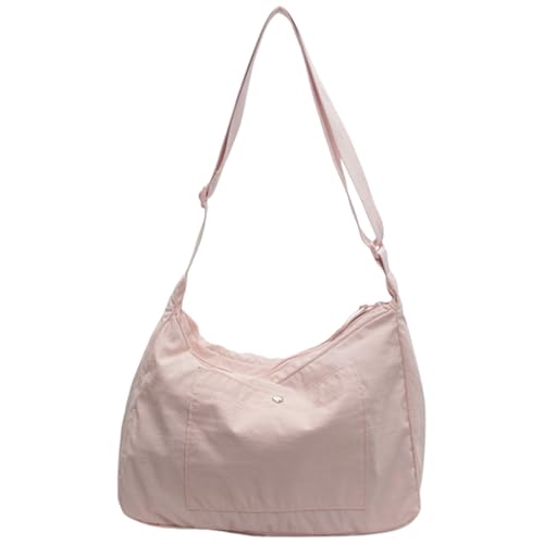 Simple Unisex Crossbody Bag for Casual Outdoor Sports and Student Satchel Bag with Large Pockets Shoulder Purse, Rosa, Böhmisch von Ldbuejiaja