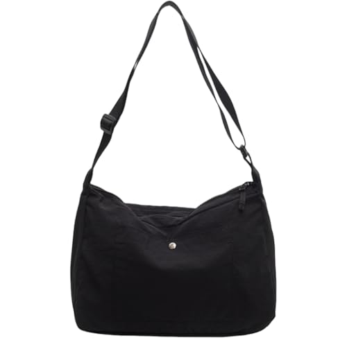 Simple Unisex Crossbody Bag for Casual Outdoor Sports and Student Satchel Bag with Large Pockets Shoulder Purse, Schwarz, Böhmisch Simple Unisex Crossbody Bag for Casual Outdoor Sports and Student Satchel Bag with Large Pockets Shoulder Purse, Schwarz, Böhmisch von Ldbuejiaja