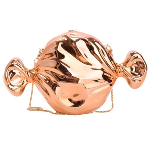 Stilvolle Abend-Clutch in Bonbonform, stilvolle Bankett-Handtasche, Acryl-Schultertasche für Hochzeit und Cocktailpartys, Champagner, Böhmisch von Ldbuejiaja