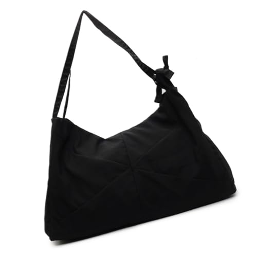 Stilvolle Damen-Handtasche, All-Matching, Achseltasche, einfarbig, Schultertasche, Schwarz, Böhmisch von Ldbuejiaja