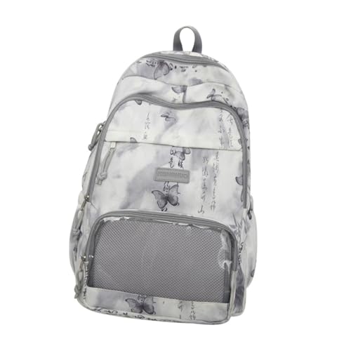 Stilvoller Schulranzen-Rucksack für Damen, großes Fassungsvermögen, Laptop und College, Schwarz, Bohemian-Stil von Ldbuejiaja