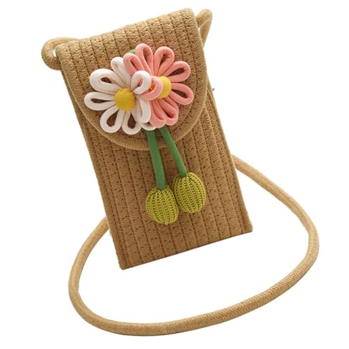 Strandtasche für Damen, Stroh, handgewebt, Umhängetasche, lässig, Crossbody-Tasche für Reisen, Khaki, Böhmisch von Ldbuejiaja