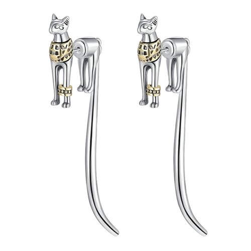 Studs Ohrringe Stylish Ohrschmuck Schmucklegierung Textur Ägyptische Katzenform Pin Sten Perfekte Geschenk Für Frauen Mädchen Auffällige Fangen von Ldbuejiaja