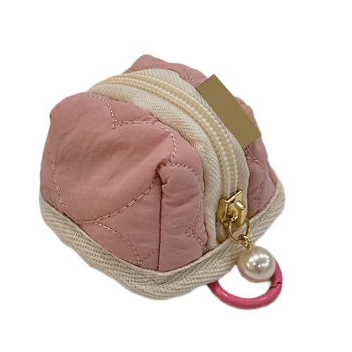 Tragbare Kopfhörer-Aufbewahrung und Münzgeldbörse, Lippenstift-Aufbewahrungstasche für einfachen Zugriff während des Trainings und Freizeitausflüge, Rosa, Bohemian-Stil von Ldbuejiaja