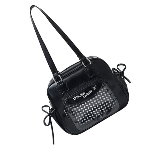 Transparente Umhängetasche, modische Itabag Toted Bag Handtasche für Frauen Mädchen Geschenke, Schwarz, Böhmisch von Ldbuejiaja