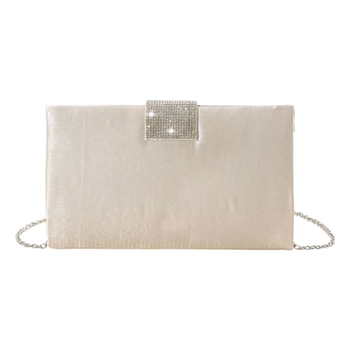 Trendige Abendtasche mit Strass-Designs, Schulter-Handtasche für modische Frauen, Champagner, Böhmisch von Ldbuejiaja