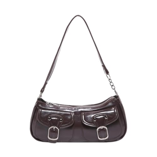 Trendige Damen Vintage Umhängetasche PU Leder Unterarmtaschen für Casual Party, Kaffee, Böhmisch von Ldbuejiaja