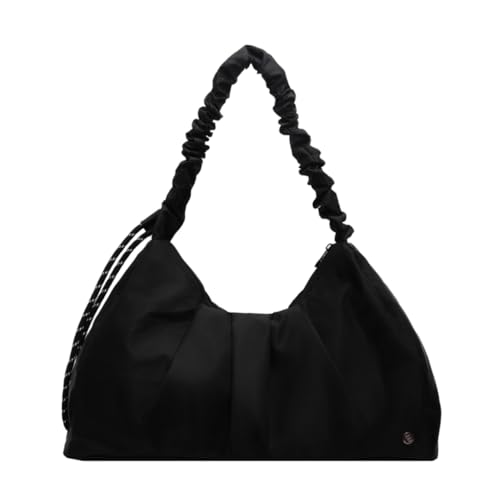 Umhängetasche mit Kordelzug für Damen, Umhängetasche, große Kapazität, Schultertasche, Schwarz, Böhmisch von Ldbuejiaja