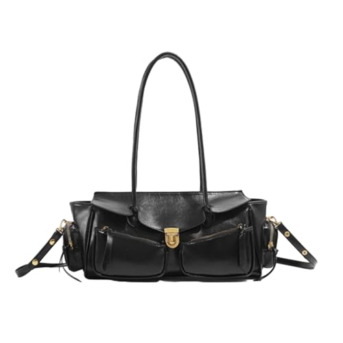 Umhängetasche mit Tragegriff oben, Leder, Hoboes Toted Handtasche von Ldbuejiaja