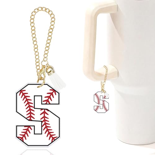 Baseball-Buchstaben-Charm-Zubehör für Stanley-Cup, Baseball-Anfangs-Schlüsselanhänger für Stanley-Becher, Geldbörse, Rucksack, Baseball-Geschenke für Teenager, Jungen, Mädchen, Team, Mutter, Trainer Baseball-Buchstaben-Charm-Zubehör für Stanley-Cup, Baseball-Anfangs-Schlüsselanhänger für Stanley-Becher, Geldbörse, Rucksack, Baseball-Geschenke für Teenager, Jungen, Mädchen, Team, Mutter, Trainer von Ldntly