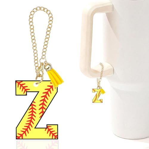 Baseball-Buchstaben-Charm-Zubehör für Stanley-Cup, Baseball-Anfangs-Schlüsselanhänger für Stanley-Becher, Geldbörse, Rucksack, Baseball-Geschenke für Teenager, Jungen, Mädchen, Team, Mutter, Trainer Baseball-Buchstaben-Charm-Zubehör für Stanley-Cup, Baseball-Anfangs-Schlüsselanhänger für Stanley-Becher, Geldbörse, Rucksack, Baseball-Geschenke für Teenager, Jungen, Mädchen, Team, Mutter, Trainer von Ldntly