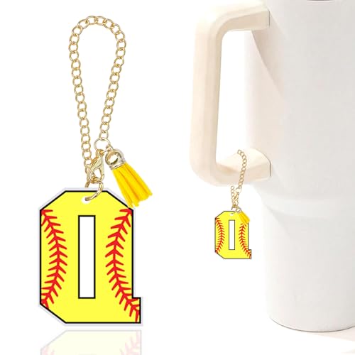 Softball-Geschenke, Buchstaben-Charm-Zubehör für Stanley-Cup, Softball-Anfangs-Schlüsselanhänger für Stanley-Becher, Anhänger für Geldbörse, Rucksack, Geschenke für Frauen, Softball-Liebhaber, Mädchen Softball-Geschenke, Buchstaben-Charm-Zubehör für Stanley-Cup, Softball-Anfangs-Schlüsselanhänger für Stanley-Becher, Anhänger für Geldbörse, Rucksack, Geschenke für Frauen, Softball-Liebhaber, Mädchen von Ldntly