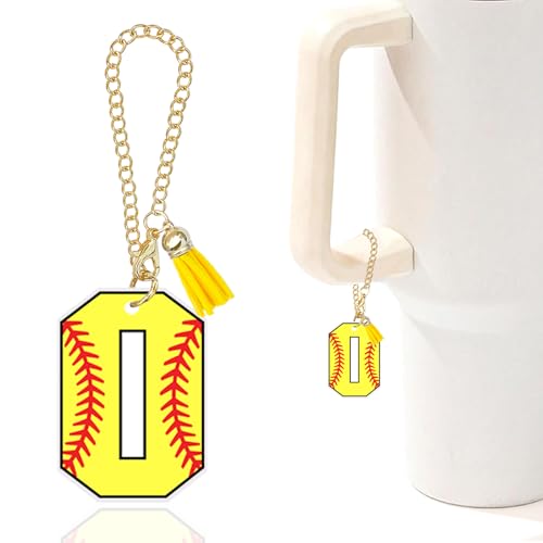 Softball-Geschenke, Buchstaben-Charm-Zubehör für Stanley-Cup, Softball-Anfangs-Schlüsselanhänger für Stanley-Becher, Anhänger für Geldbörse, Rucksack, Geschenke für Frauen, Softball-Liebhaber, Mädchen Softball-Geschenke, Buchstaben-Charm-Zubehör für Stanley-Cup, Softball-Anfangs-Schlüsselanhänger für Stanley-Becher, Anhänger für Geldbörse, Rucksack, Geschenke für Frauen, Softball-Liebhaber, Mädchen von Ldntly
