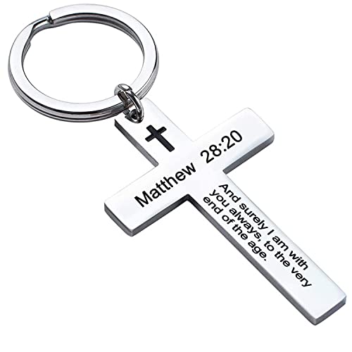 Ldurian Christliches Kreuz Schlüsselanhänger für Frauen, Kreuz Schlüsselanhänger für Männer, religiöse Schrift, Bibelvers Schlüsselanhänger, Luke 22:46, Edelstahl, Ohne Edelstein. Ldurian Christliches Kreuz Schlüsselanhänger für Frauen, Kreuz Schlüsselanhänger für Männer, religiöse Schrift, Bibelvers Schlüsselanhänger, Luke 22:46, Edelstahl, Ohne Edelstein. von Ldurian