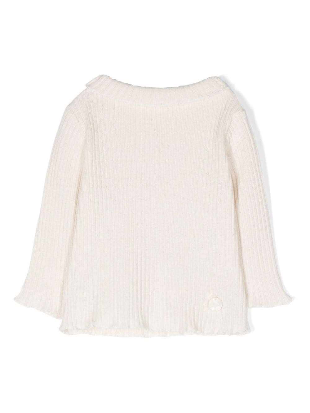 Le Bebé Enfant Gerippter Pullover mit Umlegekragen - Nude von Le Bebé Enfant