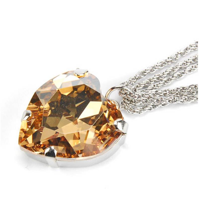 Le Bijou Kette mit Anhänger Crystal Elegance, XXL Herz kristall-Anhänger mit Kette mit Markenkristallen Le Bijou Kette mit Anhänger Crystal Elegance, XXL Herz kristall-Anhänger mit Kette mit Markenkristallen von Le Bijou