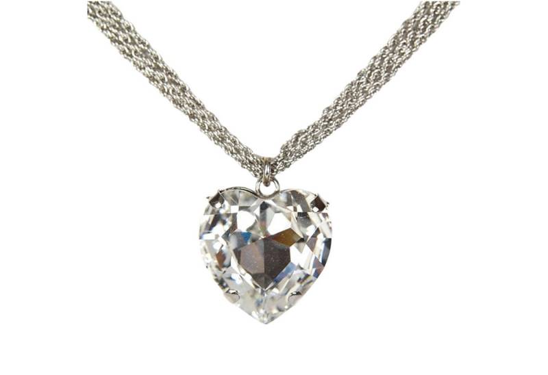 Le Bijou Kette mit Anhänger Crystal Elegance, XXL Herz kristall-Anhänger mit Kette mit Markenkristallen von Le Bijou