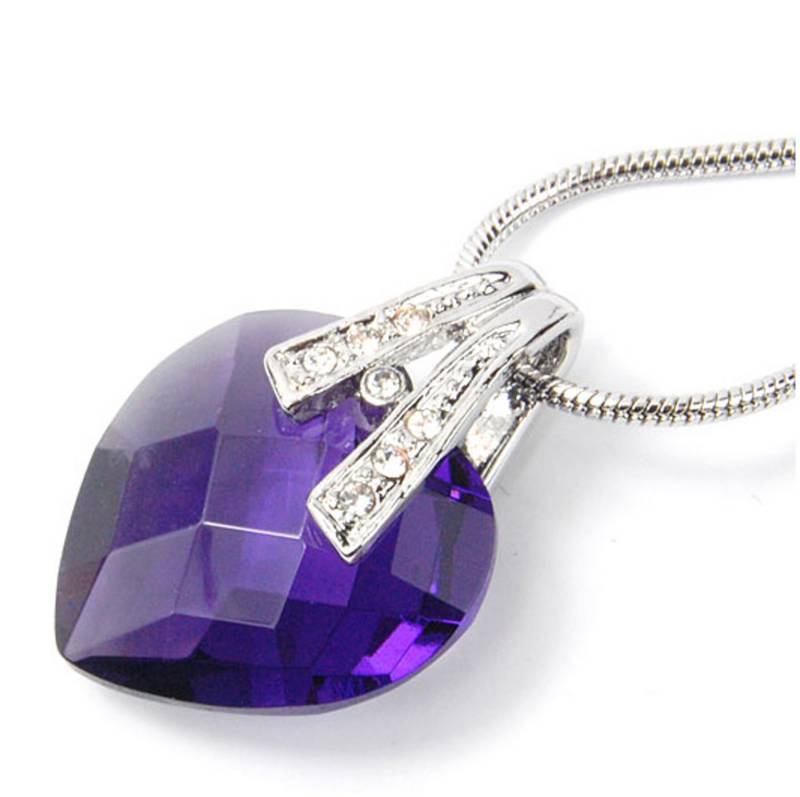 Le Bijou Kette mit Anhänger Crystal Whisper, Herz-Anhänger mit Kette mit Markenkristallen von Le Bijou