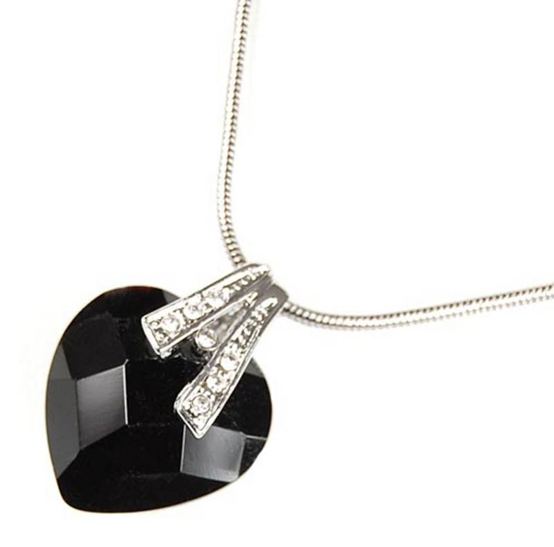 Le Bijou Kette mit Anhänger Crystal Whisper, Herz-Anhänger mit Kette mit Markenkristallen von Le Bijou