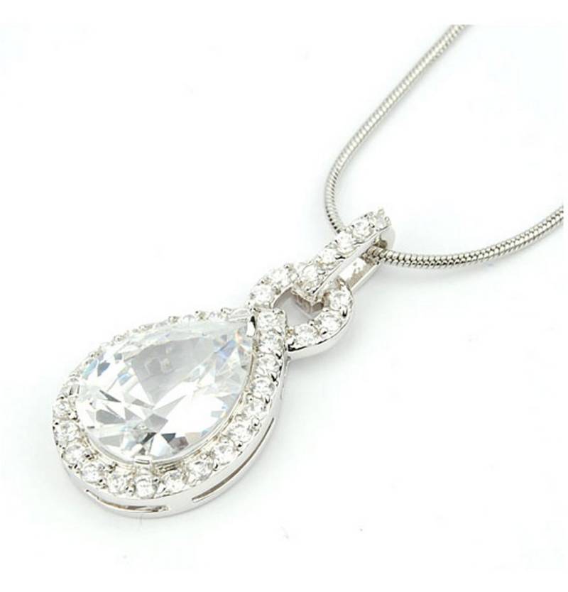 Le Bijou Kette mit Anhänger Glimmer Jewels, Tropfen-Anhänger mit Kette mit Markenkristallen crystal Le Bijou Kette mit Anhänger Glimmer Jewels, Tropfen-Anhänger mit Kette mit Markenkristallen crystal von Le Bijou