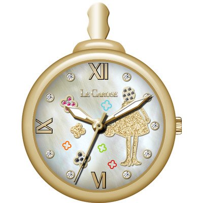 Le Carose Damen Analog Quarz Uhr mit Gold Armband CIPPIC01 von Le Carose