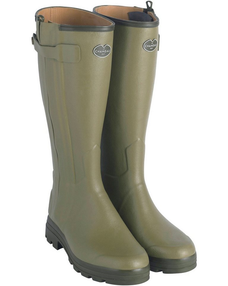 Le Chameau Damen Gummistiefel Chasseur Cuir Gummistiefel Stoßdämpfend von Le Chameau