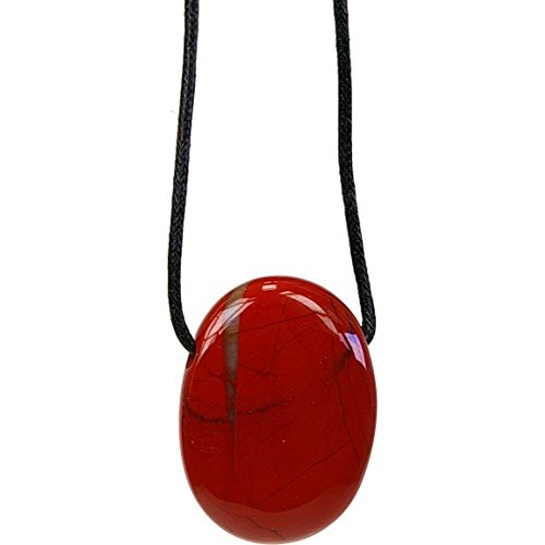 Pendentif Pierre Ovale Percee - Jaspe Rouge von TASCHEN