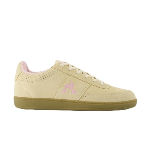 Le Coq Sportif Damen LCS Derby Suede Sneaker, Alabaster Gleam Gum, 38.5 EU von Le Coq Sportif