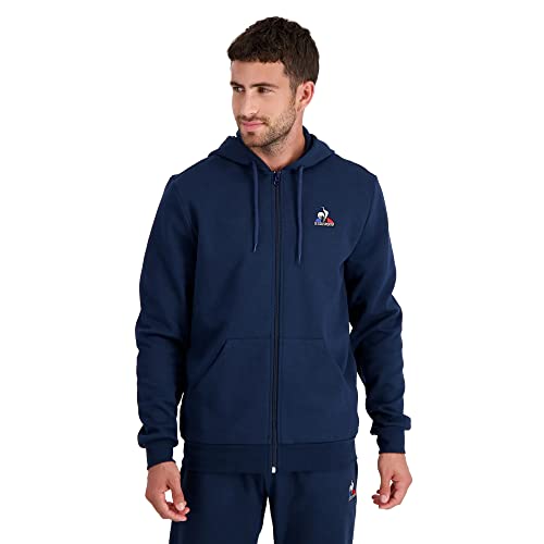 Le Coq Sportif Herren ESS Fz Hoody Nr. 4 M Bluesle COQ Sportif Größe 3XL Sweatshirt, Blau (Dress Blues), XXXL von Le Coq Sportif