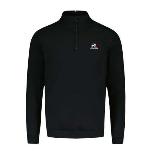Le Coq Sportif Herren ESS Halfzip Nr. 1 M Schwarz Sweatshirt, Large von Le Coq Sportif