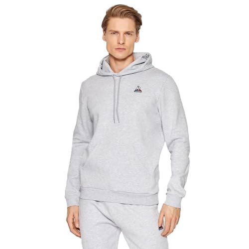 Le Coq Sportif Herren ESS Hoody Nr. 1 M Kapuzenpullover, Grau Chiné Clair, XL von Le Coq Sportif