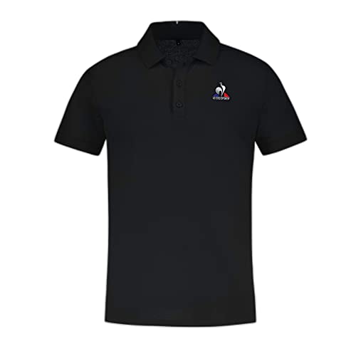 Le Coq Sportif Herren ESS Polo Ss Nr. 2 M Black T-Shirt, Schwarz, M von Le Coq Sportif