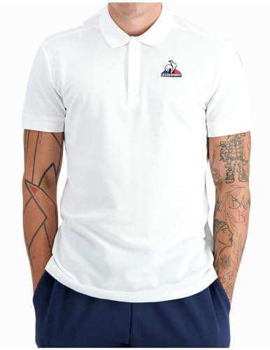 Le Coq Sportif Herren ESS Poloshirt Ss Nr. 2 M New Optical White T-Shirt, L von Le Coq Sportif