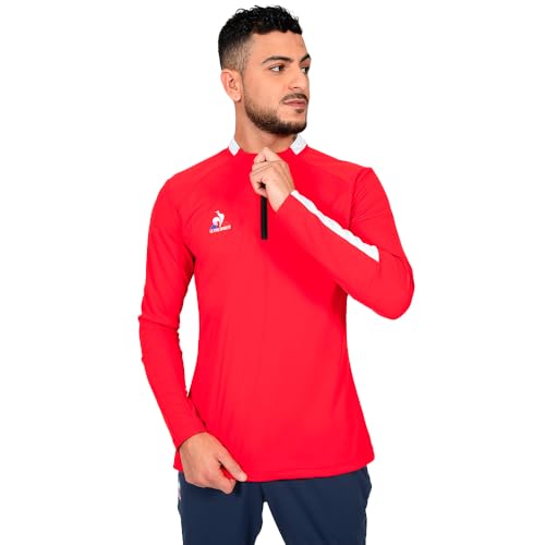 Le Coq Sportif Herren N°1 Training Sweat 34 Zip M Sweatshirt, Pur Rouge (rot), S von Le Coq Sportif