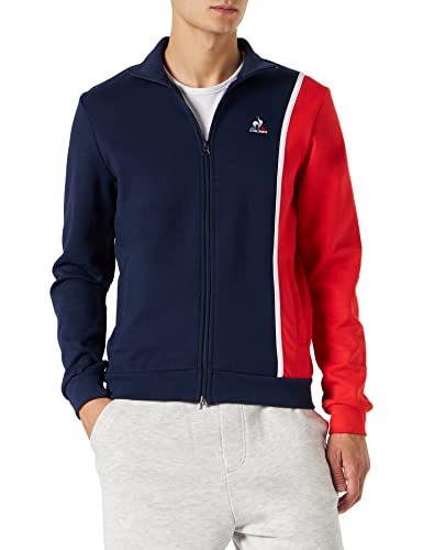 Le Coq Sportif Herren Saison 1 Fz Sweat No.1 M Trainingsjacke, Nachtblau/N.Opt White/Tech Red, M von Le Coq Sportif